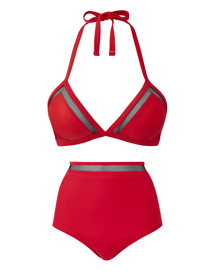 Red Mesh Bikini Set &amp;nbsp;Click to make it mine