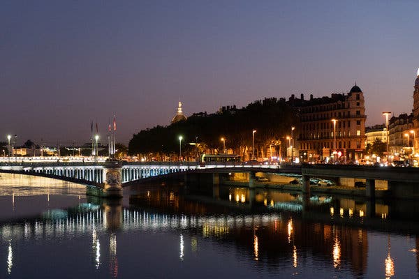 Lyon transforms into a magical light show after the sun sets.