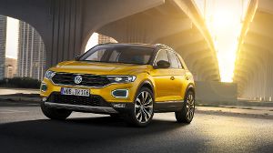 Das computergenerierte Foto zeigt den Geländewagen Golf-SUV T-Roc. Der Geländewagen orientiert sich bei den Abmessungen am Golf. (Quelle: dpa/Volkswagen)